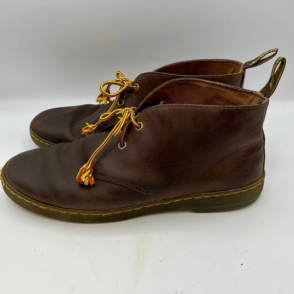 Dr. Martens Cabrillo Leather Chukka Ankle Boots Brown‎ Mens US 12 UK 11 READ